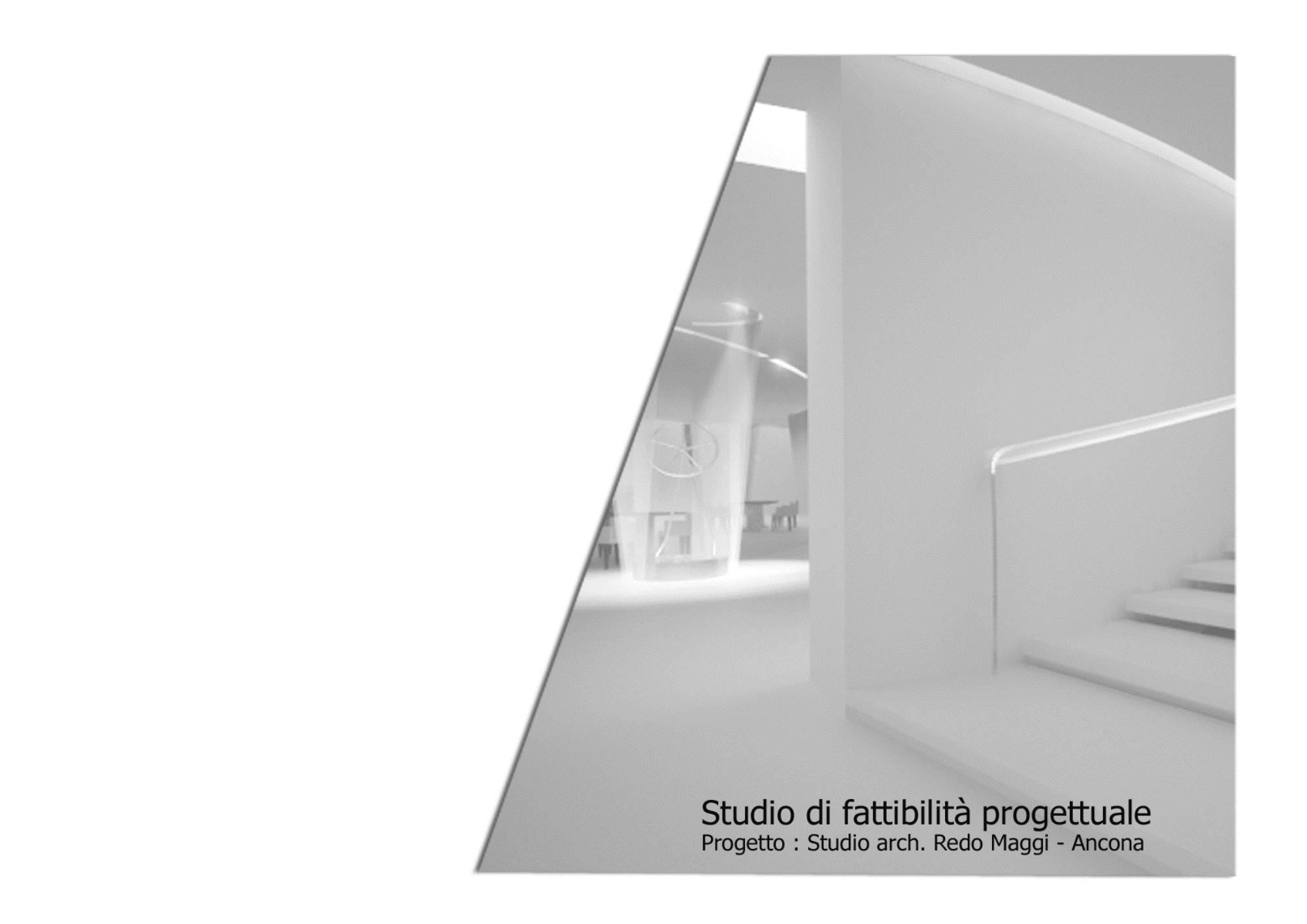 Rendering ristorante Ancona concept interior design